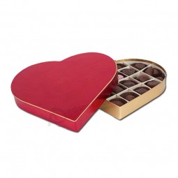 Boîte d'emballage de chocolat fait sur commande de forme de coeur