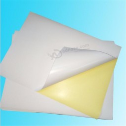 Gegoten gecoat glanzend zelfklevend stickerpapier in vel