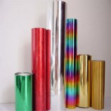 Feuille de marquage à chaud holographique multicolore pour textiles et tissus
