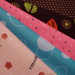 600D polyester printed oxford fabric with PU coating for luggage/Valise/Sac à dos