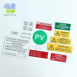 Australia Standard engraved ABS Solar Label