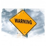 Limite di velocità di stampa segnale di avvertimento di sicurezza in plastica segno di avvertimento pioggia e neve