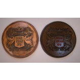 Etiqueta del cobre de la forma de encargo de alta calidad del OEM etiquetas grabadas en relieve del metal