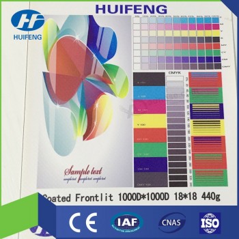 Coated Frontlit Banner For Printing 440g 1000x1000 18x18 with your logo