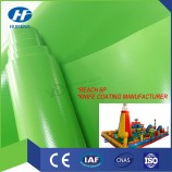 PVC Tarpaulin for Kid Inflatable Air Bed 1000*1000/20*20 610g Green with your logo