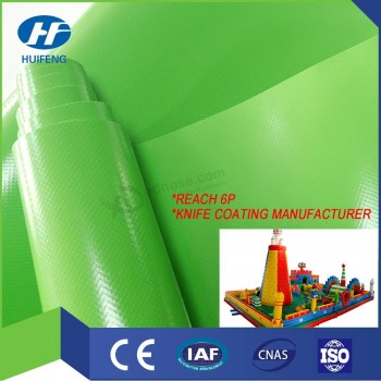 PVC Tarpaulin for Kid Inflatable Air Bed 1000*1000/20*20 610g Green