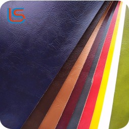 PVC oily surface synthetic leather popular used in sofa handbag wallet