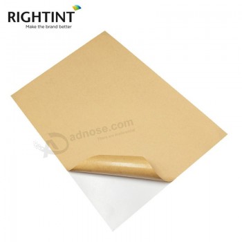 Wholesale Custom Size Self Adhesive Kraft Label Sticker Paper with any logo