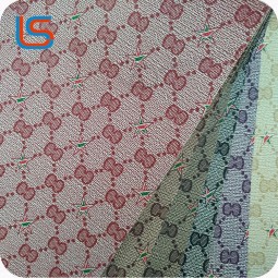 Famous brand PVC printing leather for lady's bags