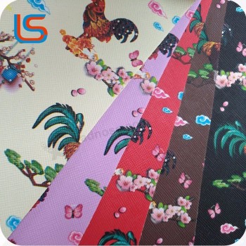Ex-factory price high quality transfer film PVC leather for handbags