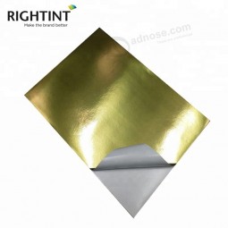 Factory Price Glossy Gold Aluminum Foil Self Adhesive Metal Paper Sheet a4