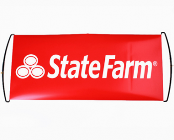 Logotipo personalizado impressão digital rolagem mão arregaçar banner