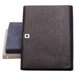 Novo design de papel personalizado espiral encadernada capa de couro pu notebook