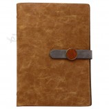 Caderno de couro pu a5 a6 b5 a4 caderno capa dura livro de notas de folhas soltas