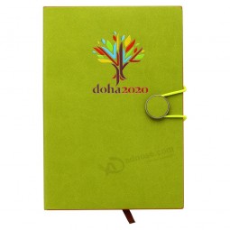 Hoge kwaliteit pu lederen notebook met logo van de klant of bedrijfsinformatie
