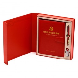 Caderno de agenda de alta qualidade de luxo personalizado com caneta/Caixa de papel/Saco de papel