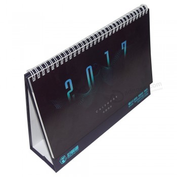 Customized LOGO/Style cardboard desk calendar wiro-o binding desk calendar with high quality