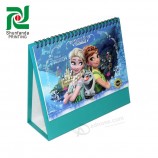 Custom high quality spiral bound desk calendar printing any logo