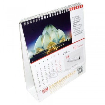 Kwaliteit aangepaste kalenders gepersonaliseerde bureaumuur kalender afdrukken