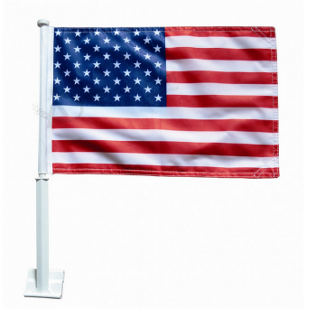 Sports events Promotional America car flag with plastic pole