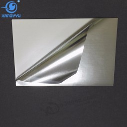 Adesivo in metallo argento lucido con etichette in bianco lucido di alta qualità