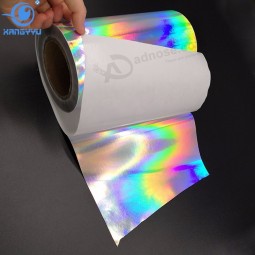 échantillon gratuit de papier autocollant holographique de sécurité en pvc pour impression