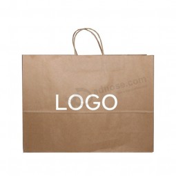 Custom Printed China Price Recycled Shopping Brown Kraft Paper Bag Twisted Paper Handle