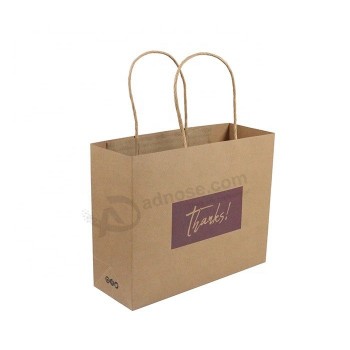Faits sur commande promotionnels de haute qualité pas cher de haute qualité petits sacs en papier kraft brun
