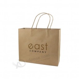 New Reusable Kraft Paper Bag Brown Shopping Twisted Handle Yellow Bag bolsas reutilizables al por mayor