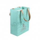 Bolsa de papel de ropa de regalo personalizada bolsa de papel laminada mate, bolsas de asas promocionales