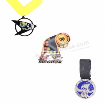 Medalla de deporte de trofeos de maratón de trofeos de maratón de 5k 10k a medida en metal personalizado, sin pedido mínimo