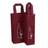 Sac de bouteille de vin réutilisable garanti de qualité garantie avec le logo