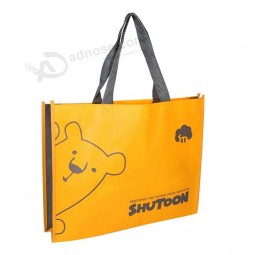 Low MOQ Accept Custom Handle Logo Printed PP Non Woven Fabric Carry Bag With Matt Laminated with your logo