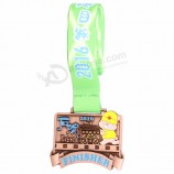 Color Ribbon Belt Custom Or Wholesale Celebration Souvenir Sports Meeting Medals Blank Alloy Metal School Medal