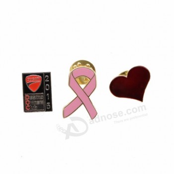Botão de distintivo barato de forma de coração/Emblema de pino de novidade/Pino de lapela de metal para venda