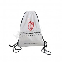 安く新しい再使用可能な非編まれた材料のバックパック袋の注文のブランドのロゴ