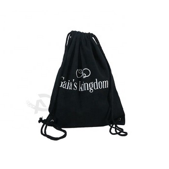 Saco de lona de alta qualidade personalizado moda lona saco de praia lona saco de cordão