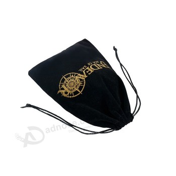 Moda bolsa de presente de jóias saco de embalagem com design elegante logotipo de prata de ouro personalizado