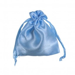 Wholesale Custom Silk Screen Satin Bag Satin Hair Extension Bag Large Satin Drawstring Bags