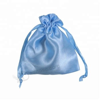 Sacchetto di seta della borsa del sacchetto d'imballaggio dei gioielli del sacchetto del tessuto del cordone del logo di serigrafia su ordinazione