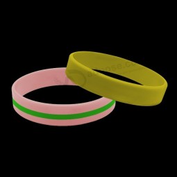 Custom Silicone Wristband Embossed/ Raised Letter Graphics For Fundraising