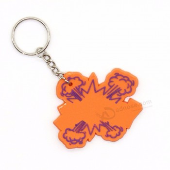 Keychain feito-à-medida corrente chave macia do pvc da borracha 3d