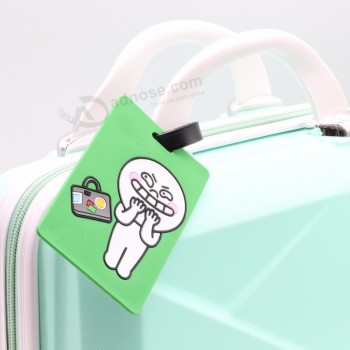 Etichetta di bagagli in gomma siliconica bulk impermeabile personalizzata