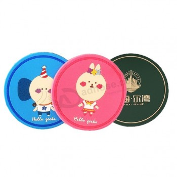 Hot Selling Custom Shape Soft Pvc Cup Tea Coaster with your logo