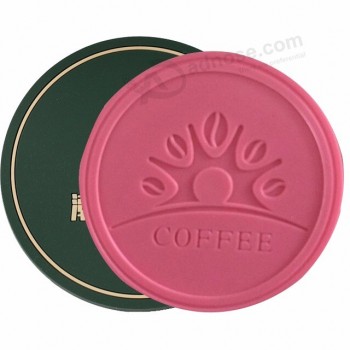 Custom Plastic Hard Pvc Tea Coasters with your logo