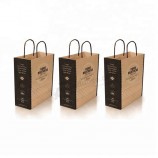 оптовая продажа бакалеи изготовленная на заказ изготовленная на заказ бакалея еды коричневая крафт-бумажная сумка с переплетенными ручками