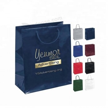 Fabrieksleverancier hoge kwaliteit luxe winkels dragen op maat gemaakte geschenk papieren zakken met logo