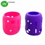 Unique Design Colorful Hollow Silicone Cup Sleeve