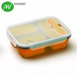 Foldable Food Packaging Silicone Lunch Box
