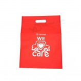 Fabricant magasin respectueux de l´environnement achats en tissu recyclé design personnalisé sérigraphie sac non tissé d coupé